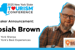 Speaker Feature with white man smiling and New York's Best Experiences logo