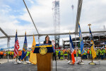 Governor Kathy Hochul delivers remarks at JFK Terminal 6 topping off ceremony\
